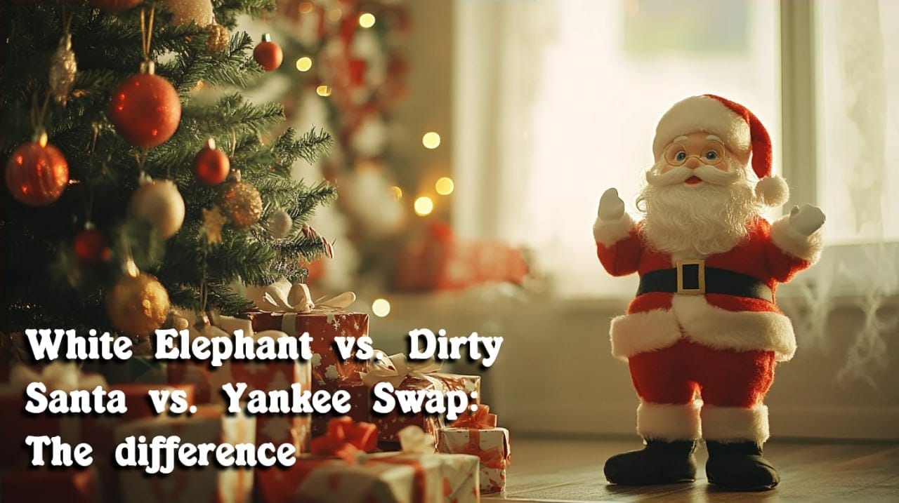 La diferencia entre White Elephant, Dirty Santa y Yankee Swap